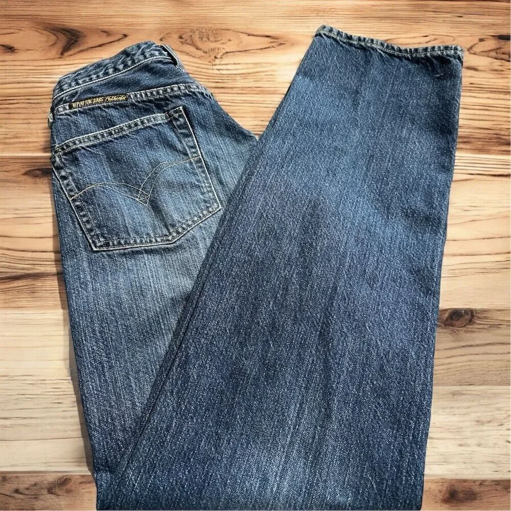 Vintage 80s Replay Blue Denim Straight Leg Button Fly 5 Pocket High Rise Jeans